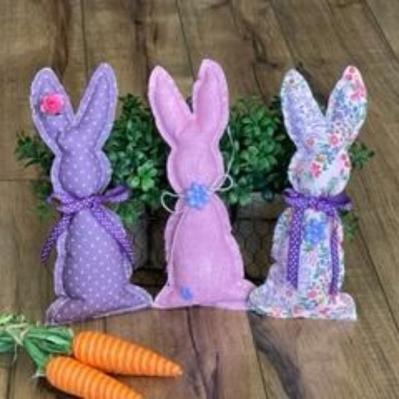 Hand Crafted Other - Easter Bunnies. Set of 3. Handmade. New